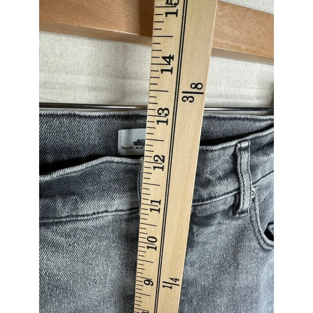 LOFT‎ Women's Gray The Kick Crop Denim Jeans Pants Size 12 / 31